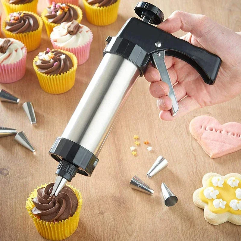 Churros Maker Gun - Kit Pistola per Biscotti in Acciaio