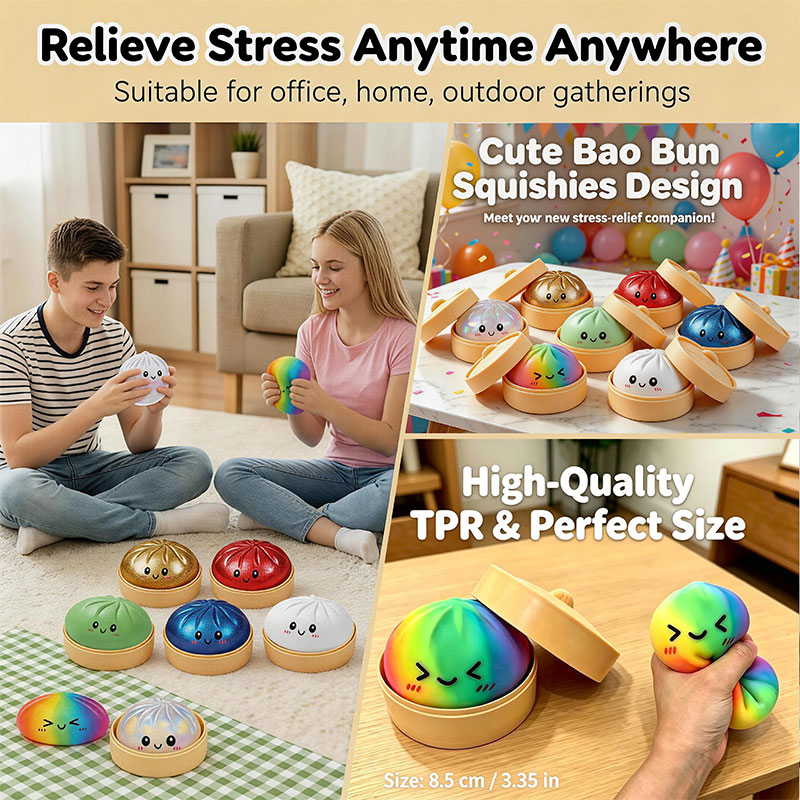 Bao Steamer Bamboo - Giocattolo Squishy Bao Bun con Vaporiera