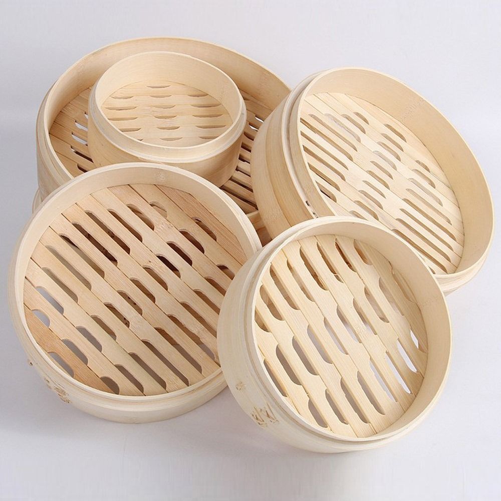 Bao Steamer Bamboo - Cestino per cottura a vapore cinese
