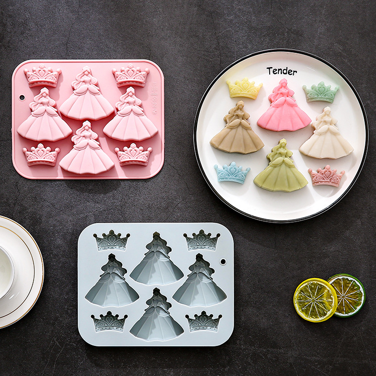 8 fori 3d principessa abito co - Bunny Cake Mold recensione e prezzo
